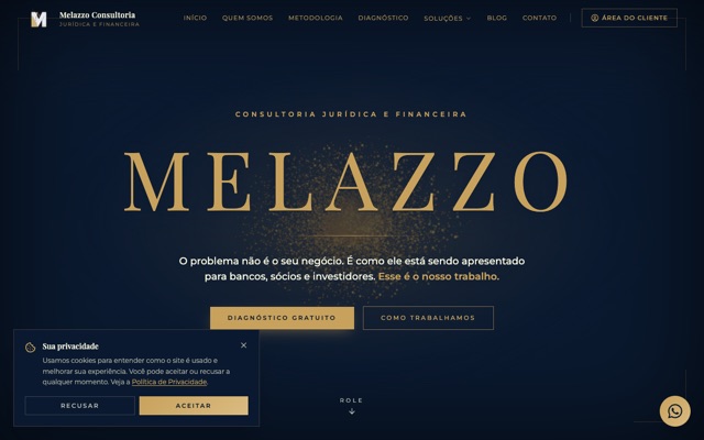 Site da Melazzo feito pela Aptoz