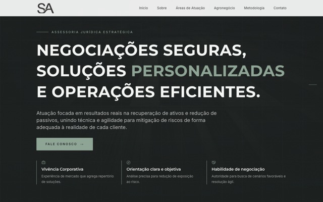 Site da Sartini Assessoria feito pela Aptoz